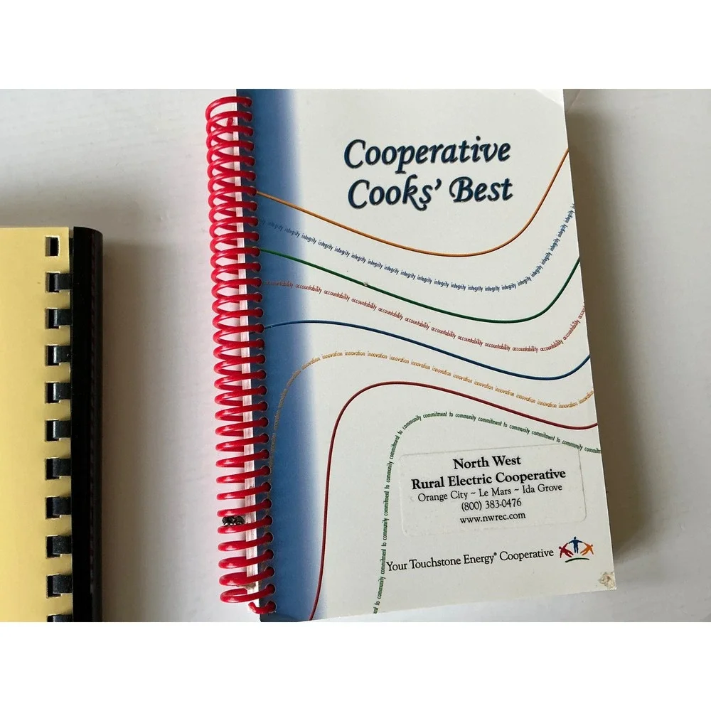 Vintage Y2K Community Cookbook 5 Spiral Bound Church Regional Recipes 90s 00s